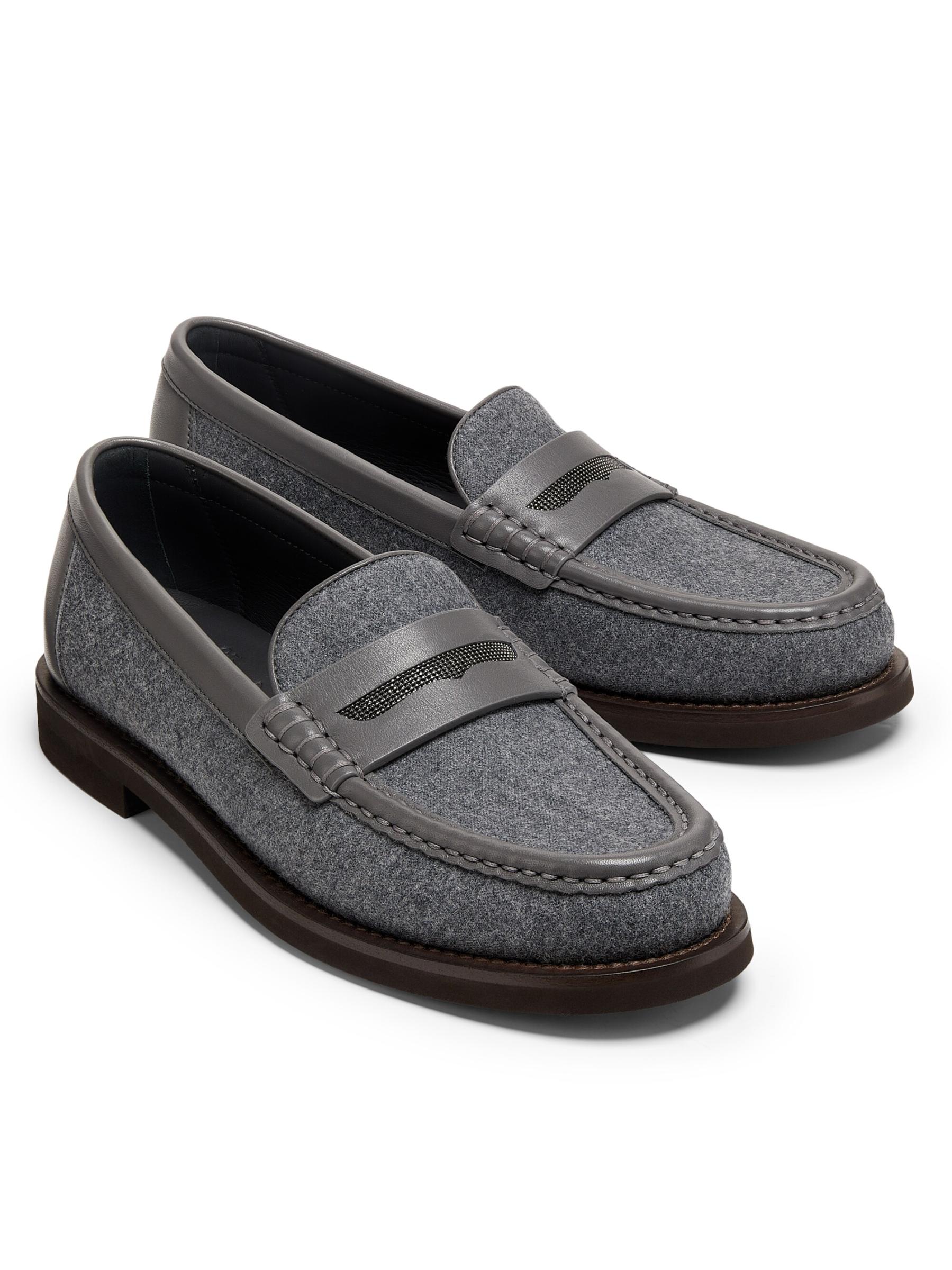 【★カジュアル★】Brunello Cucinelli ☆ ペニーローファー Brunello Cucinelli - ヴァージン・ウール ペニーローファー を