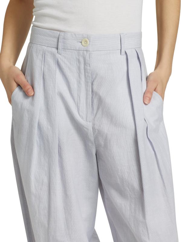 【Proenza Schouler】リネンブレンドワイドレッグパンツ PROENZA SCHOULER WHITE LABEL リネン混 ワイドパンツ ベルト