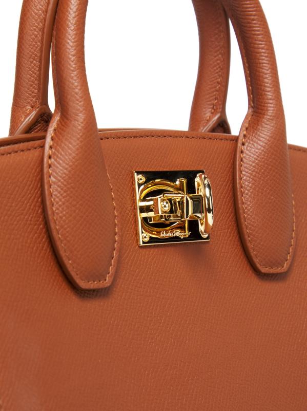 Ferragamo - ミニ スタジオ ボックス レザー トップ ハンドル