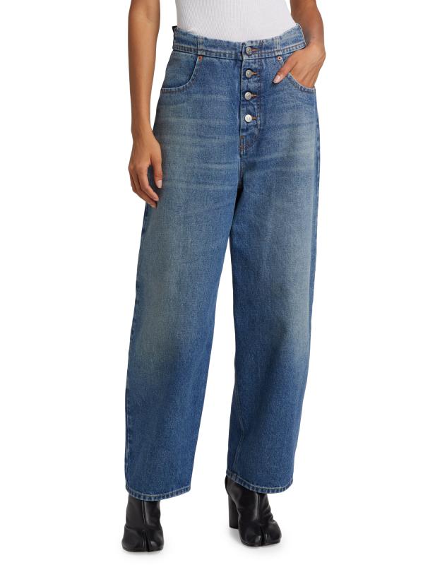 MAISON MARGIELA ハイライズ ストレートレッグジーンズ MM6 Maison Margiela - ハイライズ ストレート レッグ ジーンズ