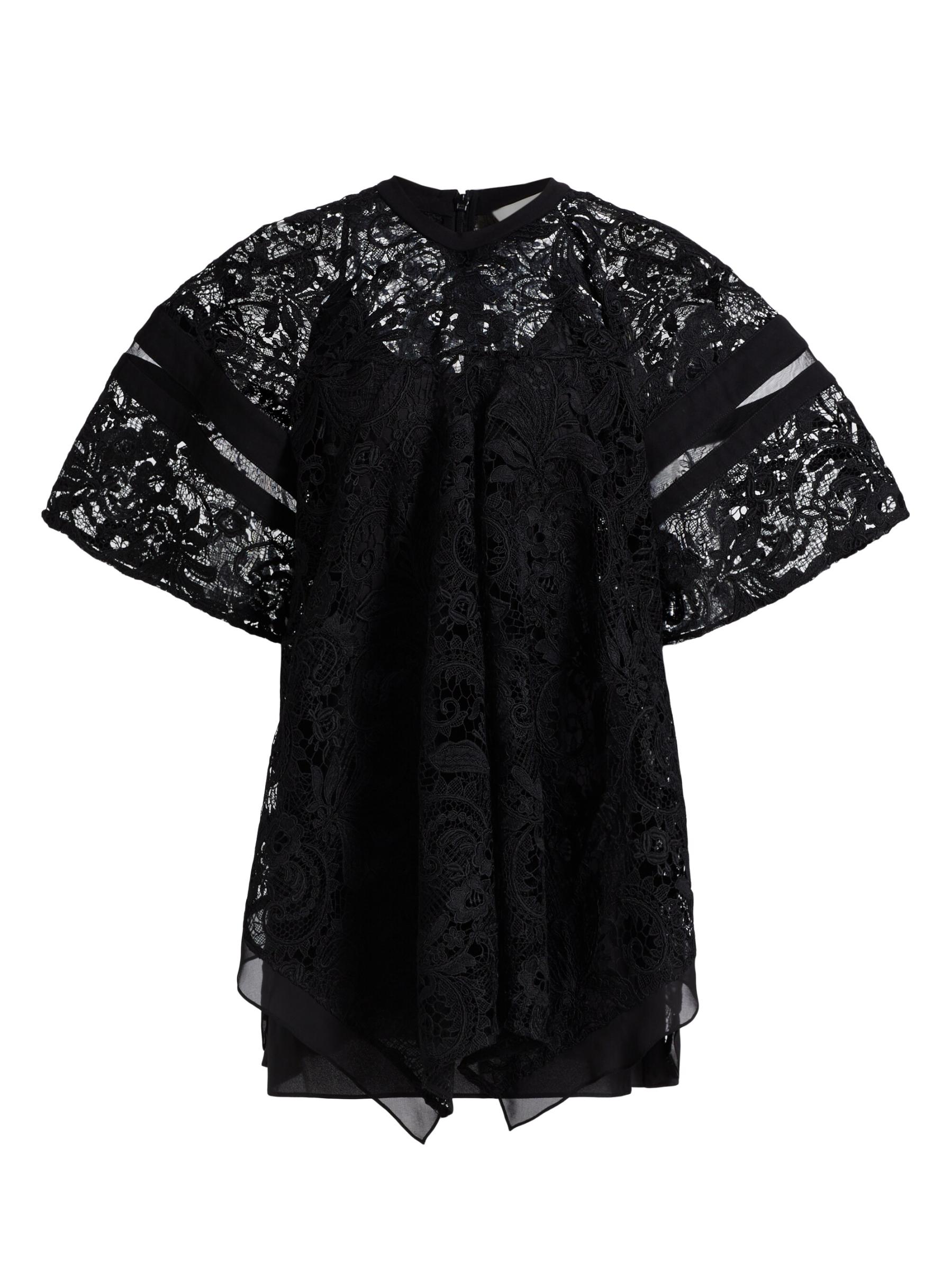 Embroidered Lace Blouson Top