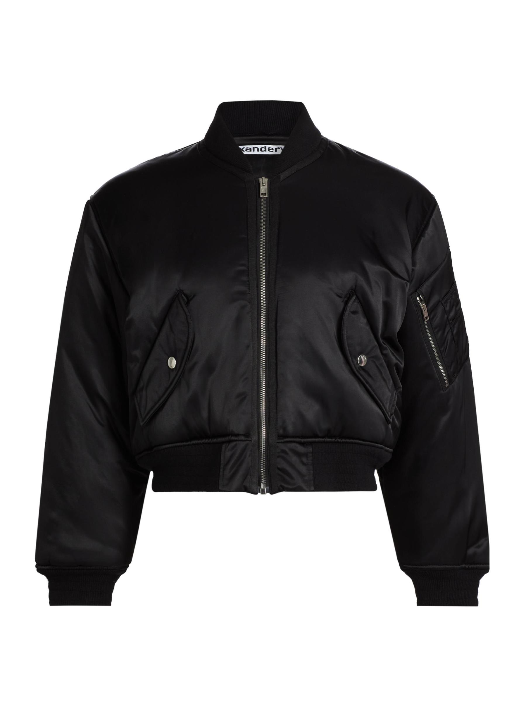 Alexander Wang - シュランクロゴ刺繍ボンバージャケット をオンライン