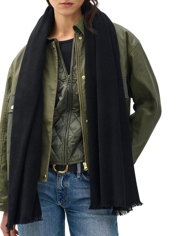 #1: وشاح جوني من الصوف - أسود