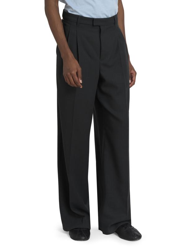 #3: بنطال واسع الساق من الصوف - فحم الإنتراسيت