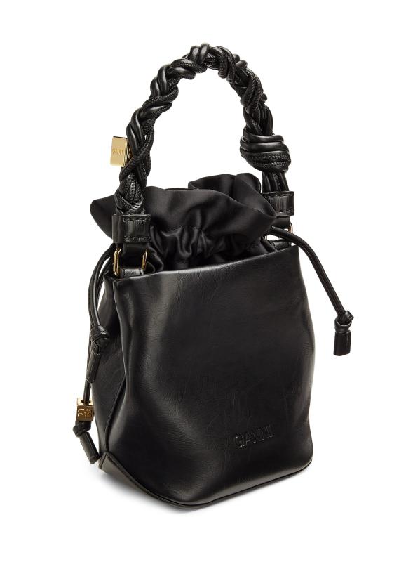 GANNI ミニバケットバッグ A6619 099BLACK Black Black Mini GANNI Bou Bag | GANNI US