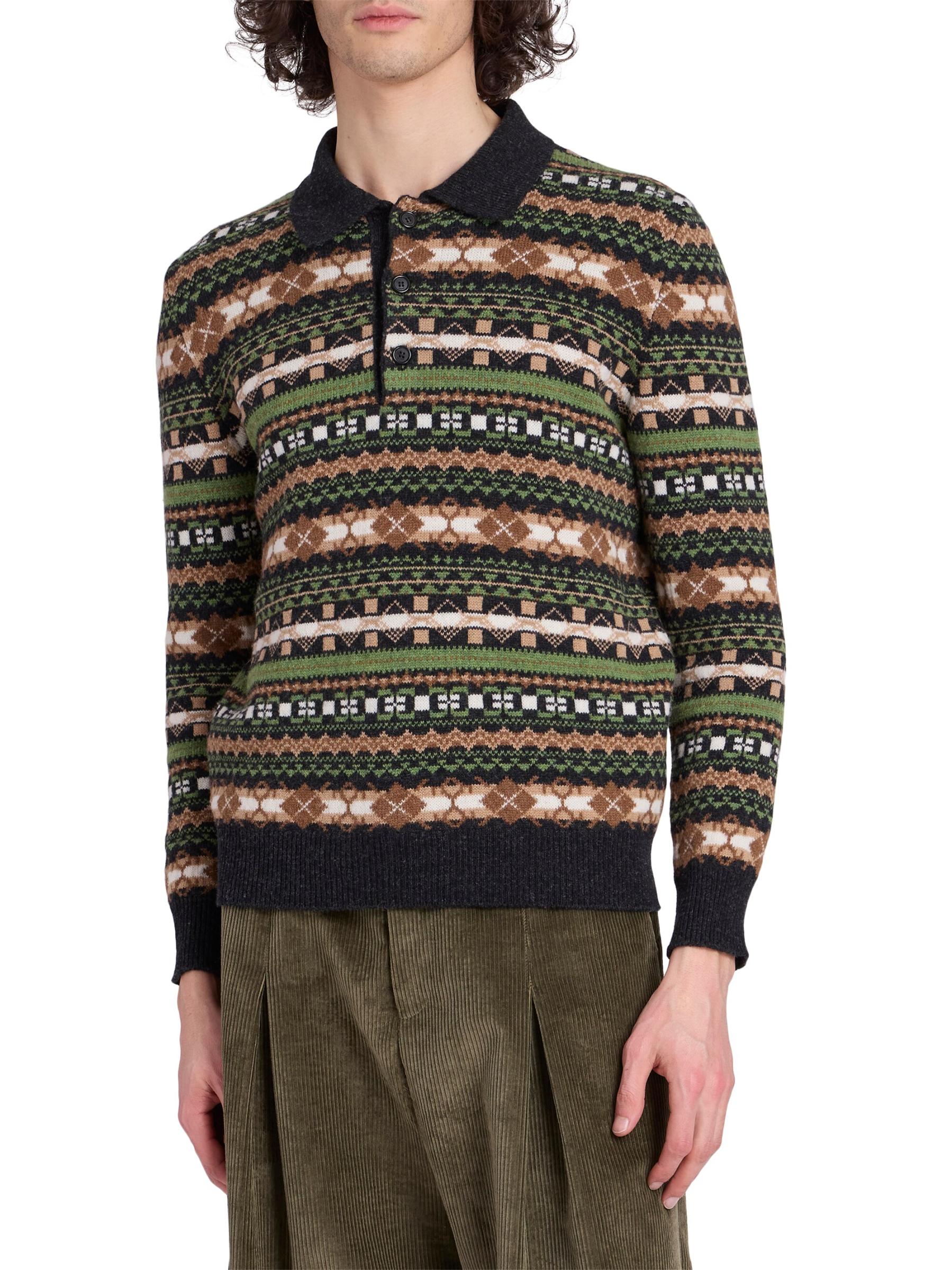 トップス LOEWE WOOL POLO SWEATER Shop Loewe - Intarsia Wool Polo Sweater | Saks Fifth Avenue