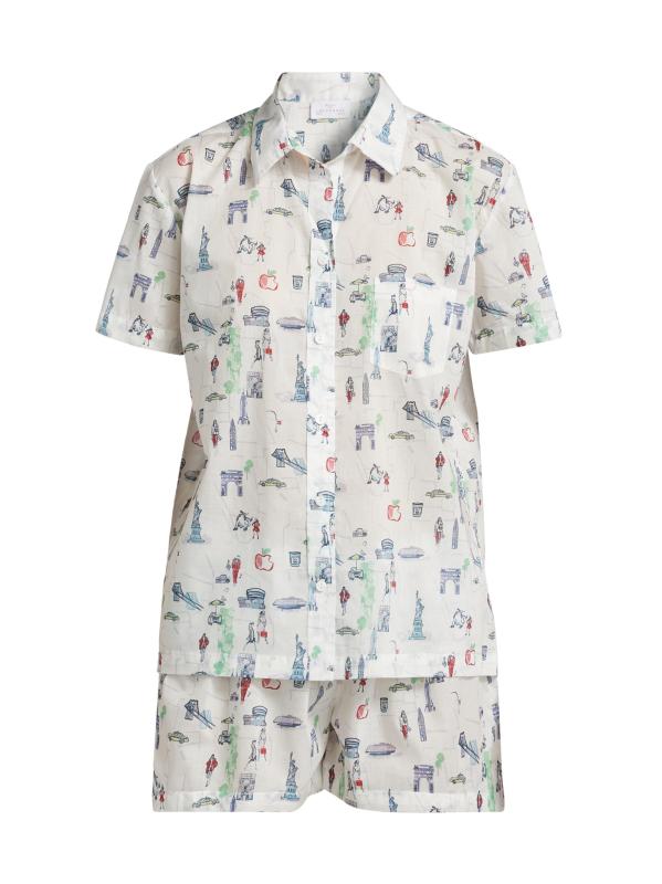 بيجامة قصيرة من القطن من نيويورك