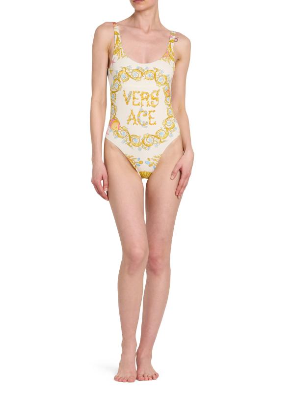 Versace ワンピース 水着 スイムスーツ 黒 ヴェルサーチ