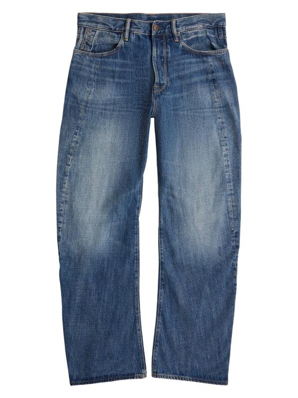 Contor 3D Washed Mid-Rise Straight-Leg Jeans