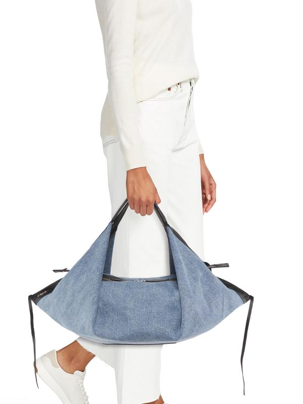 #2: حقيبة لونا متوسطة الحجم من الدنيم من الدنيم - نيلي متوسط