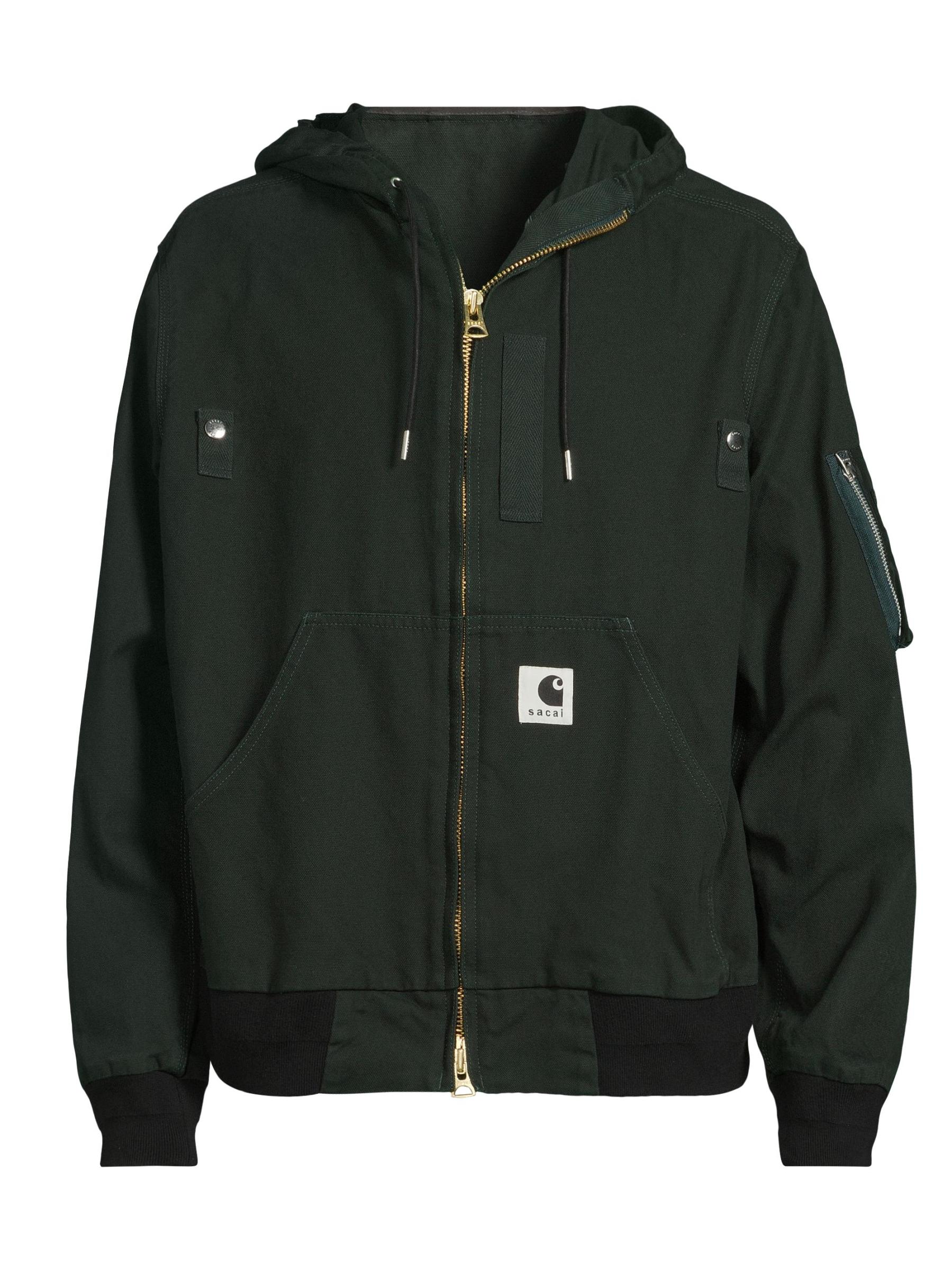 SACAI x Carhartt WIP フーデッドブルゾン　ジャケットパーカー Shop Sacai - Sacai x Carhartt WIP Washed Duck Hooded Jacket | Saks