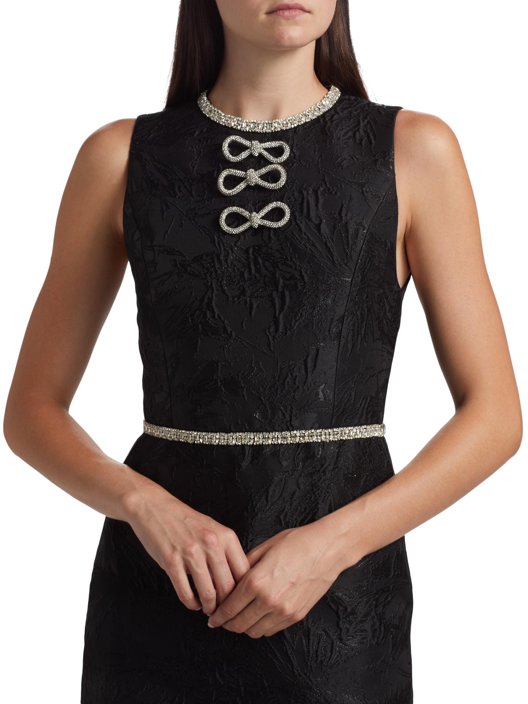 Shop Alice + Olivia - Ellis Embellished Jacquard Minidress