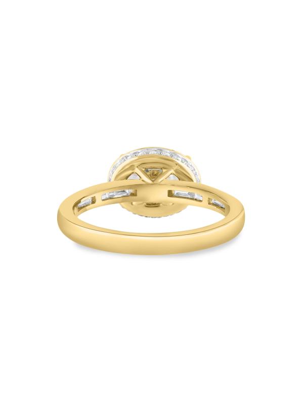 #5: خاتم من الذهب الأصفر عيار 14 قيراط والألماس المزروع في المختبر 1.95 TCW - أصفر + ذهبي