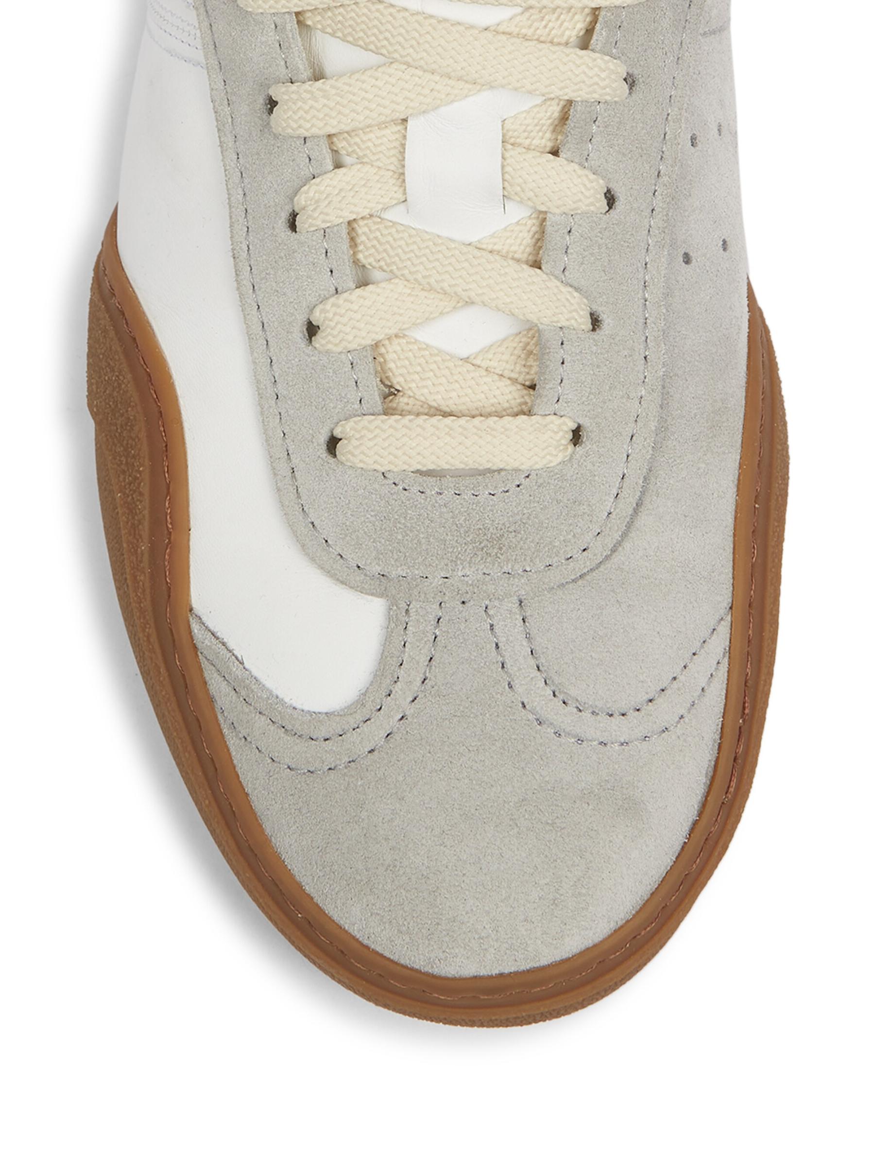 Shop Acne Studios - Bars M Leather Low-Top Sneakers | Saks
