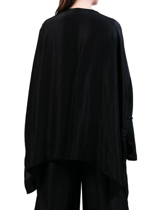 #4: تونك صندوقي من الحرير المطرّز - أسود