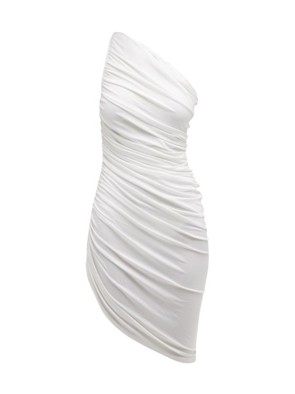 فستان ديانا القصير غير المتماثل بكتف واحد