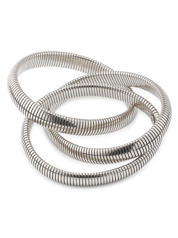 #4: سوار إنفينيتي سيلفر تون بثلاثة صفوف - فضة