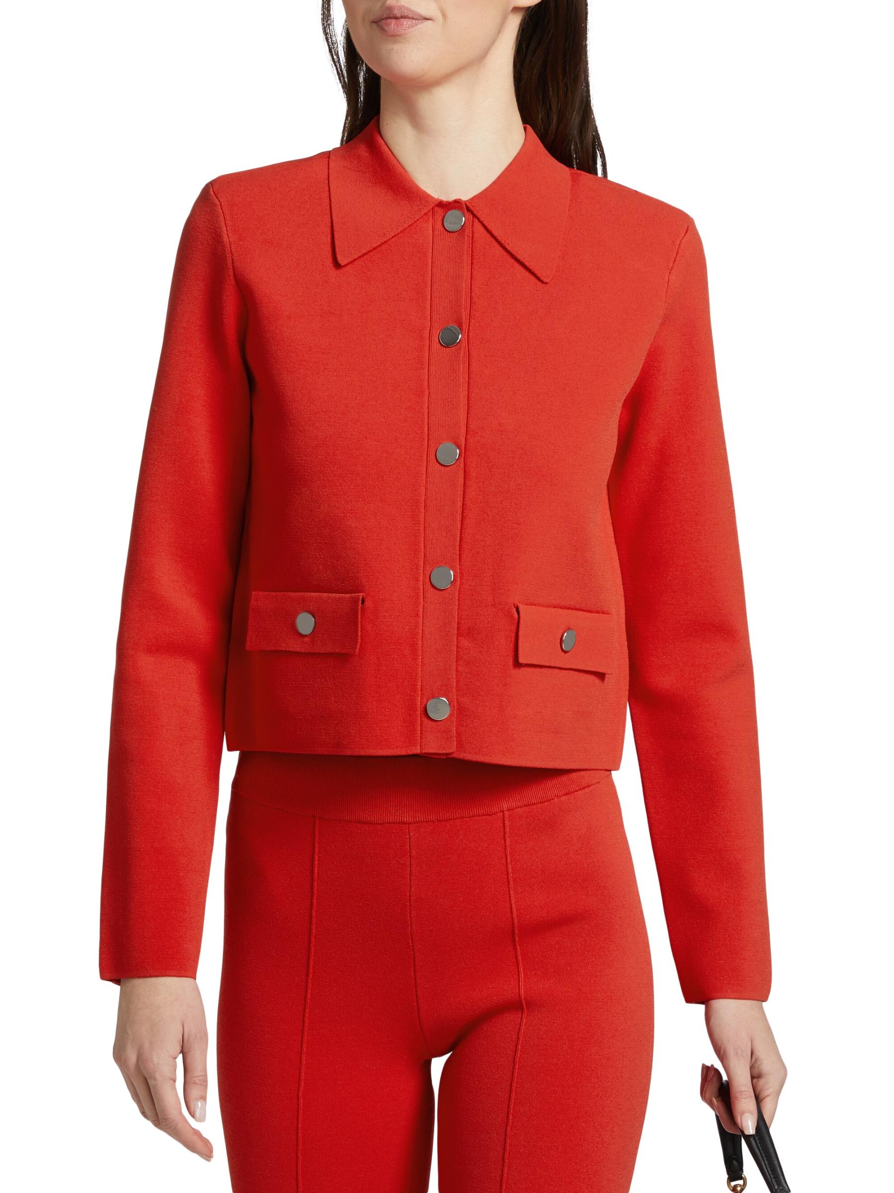 Shop Veronica Beard - Katia Knit Button-Front Jacket | Saks