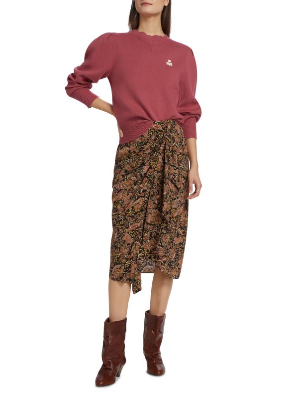 Shop Isabel Marant Étoile - Zaine Paisley Knee-Length Skirt