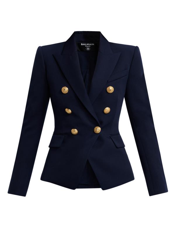 جاكيت صوف مزدوج الصدر