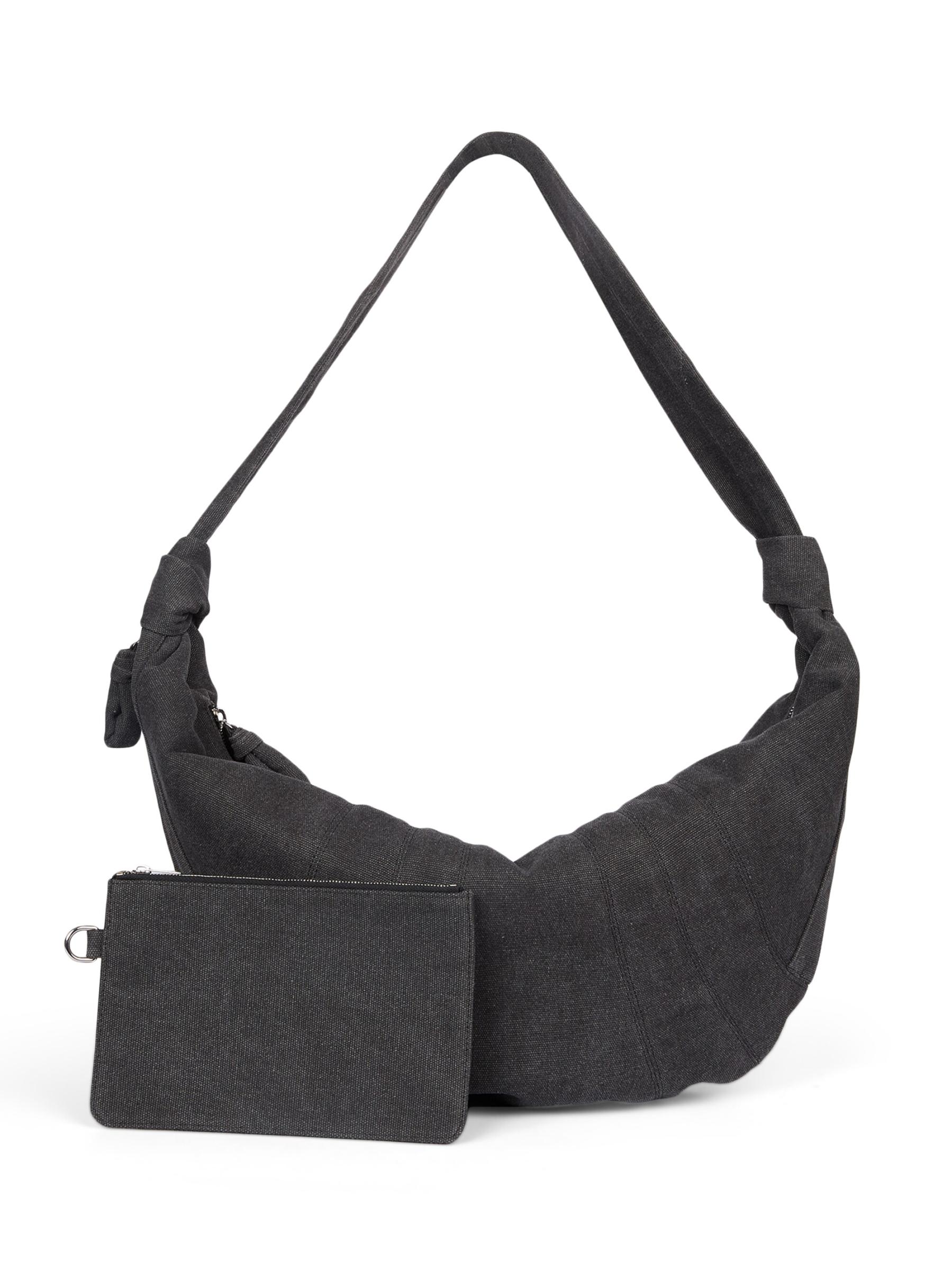関送込【LEMAIRE】XL クロワッサンバッグ アッシュブラック Lemaire - XLクロワッサン・コットン混バッグ をオンライン購入