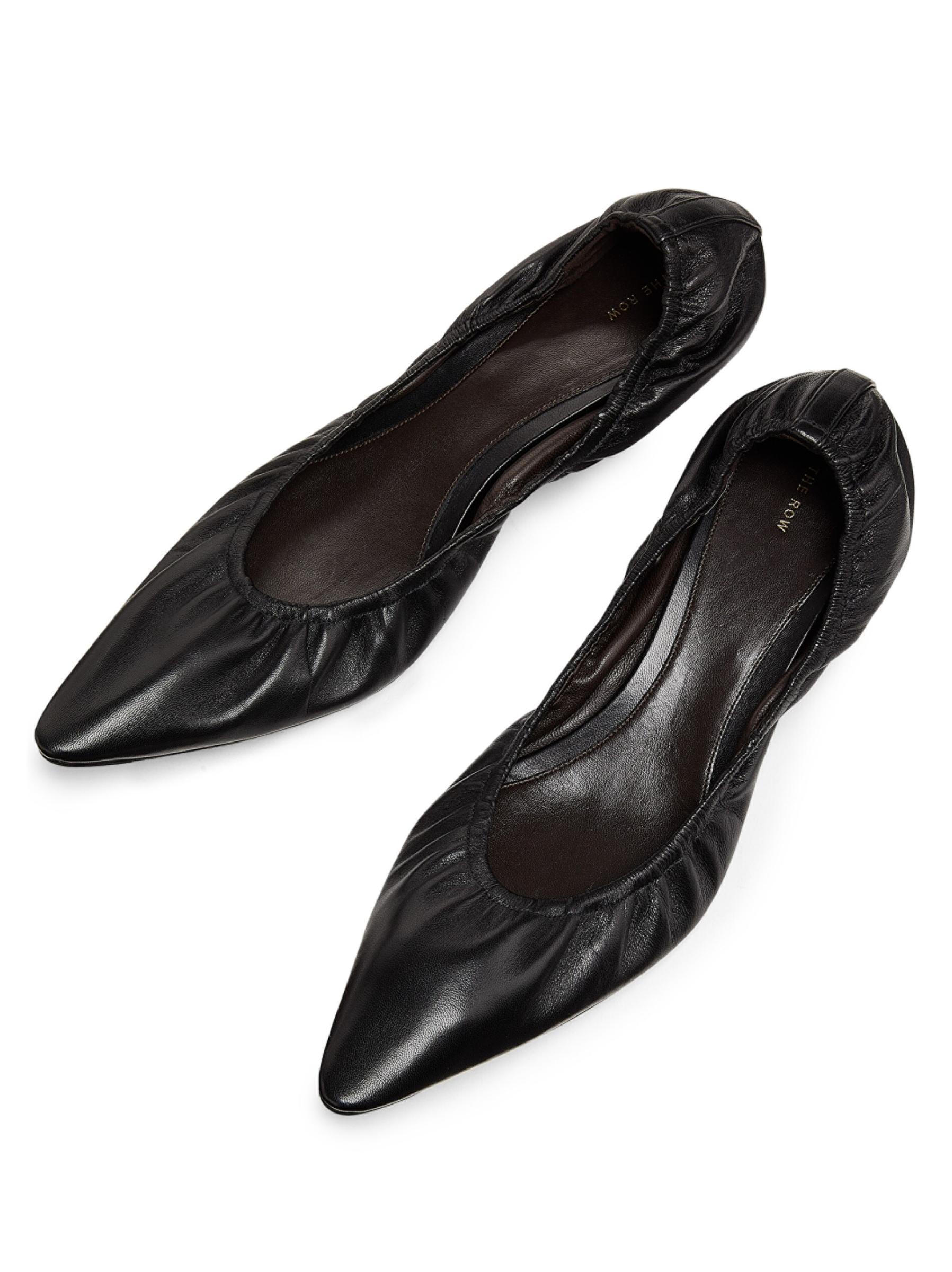 Shop The Row - Liisa 35MM Leather Kitten Heel Pumps | Saks