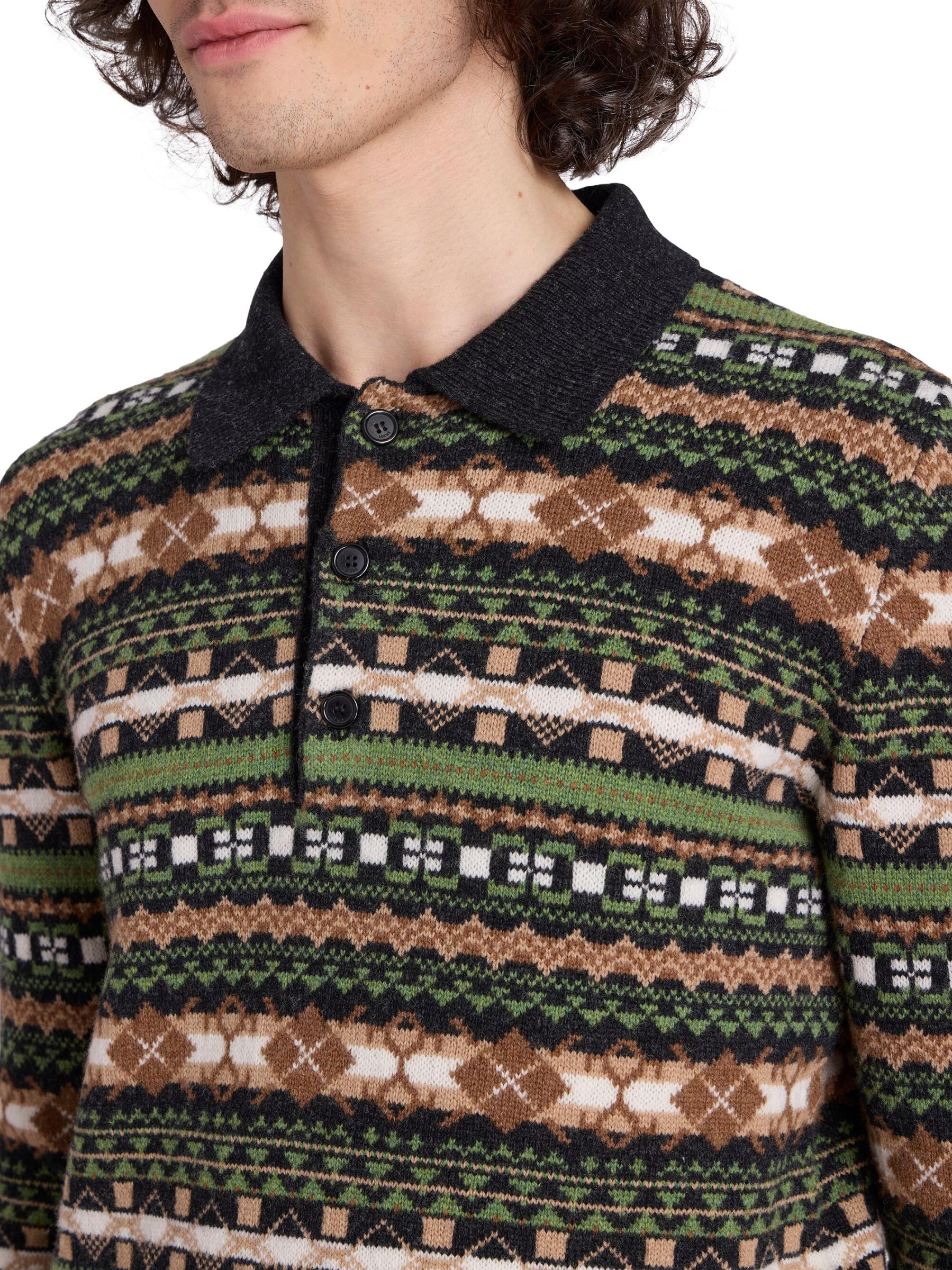 トップス LOEWE WOOL POLO SWEATER Polo sweater in wool Black - LOEWE