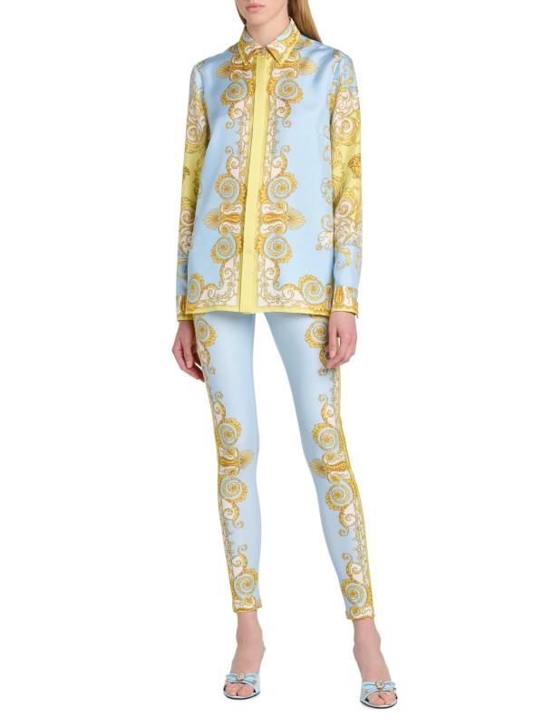 #6: بنطال باروكو فولارد - أزرق باستيل أصفر باهت