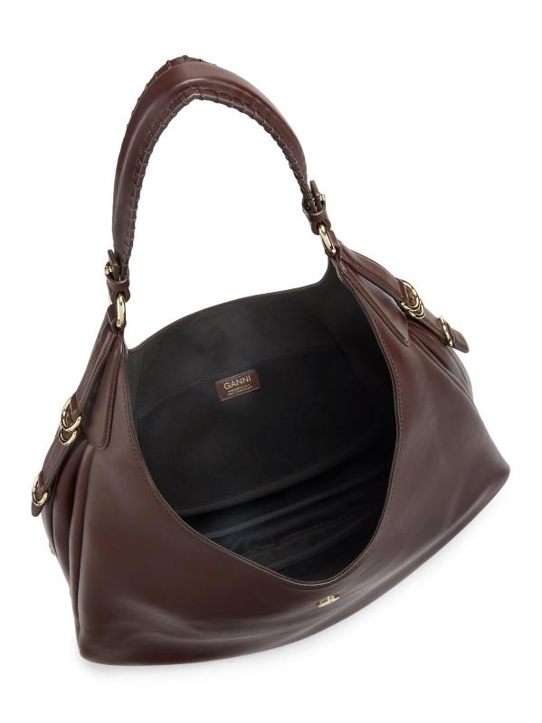 #4: حقيبة هوبو جلدية كبيرة من كات - قهوة تشيكوري