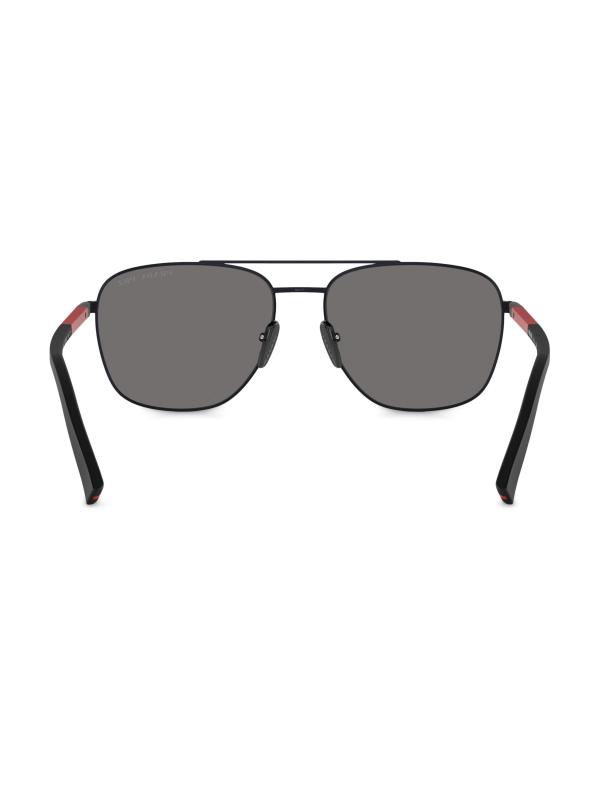 #4: نظارة شمسية بيضاوية مقاس 60 ملم طراز PS 54ZS - رمادي أسود غير لامع