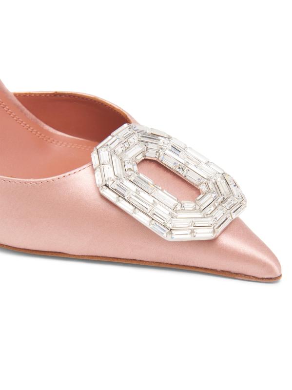 #5: حذاء سلينغ باك من الحرير والساتان عيار 105 ملم من كاميليا - مسحوق الساتان