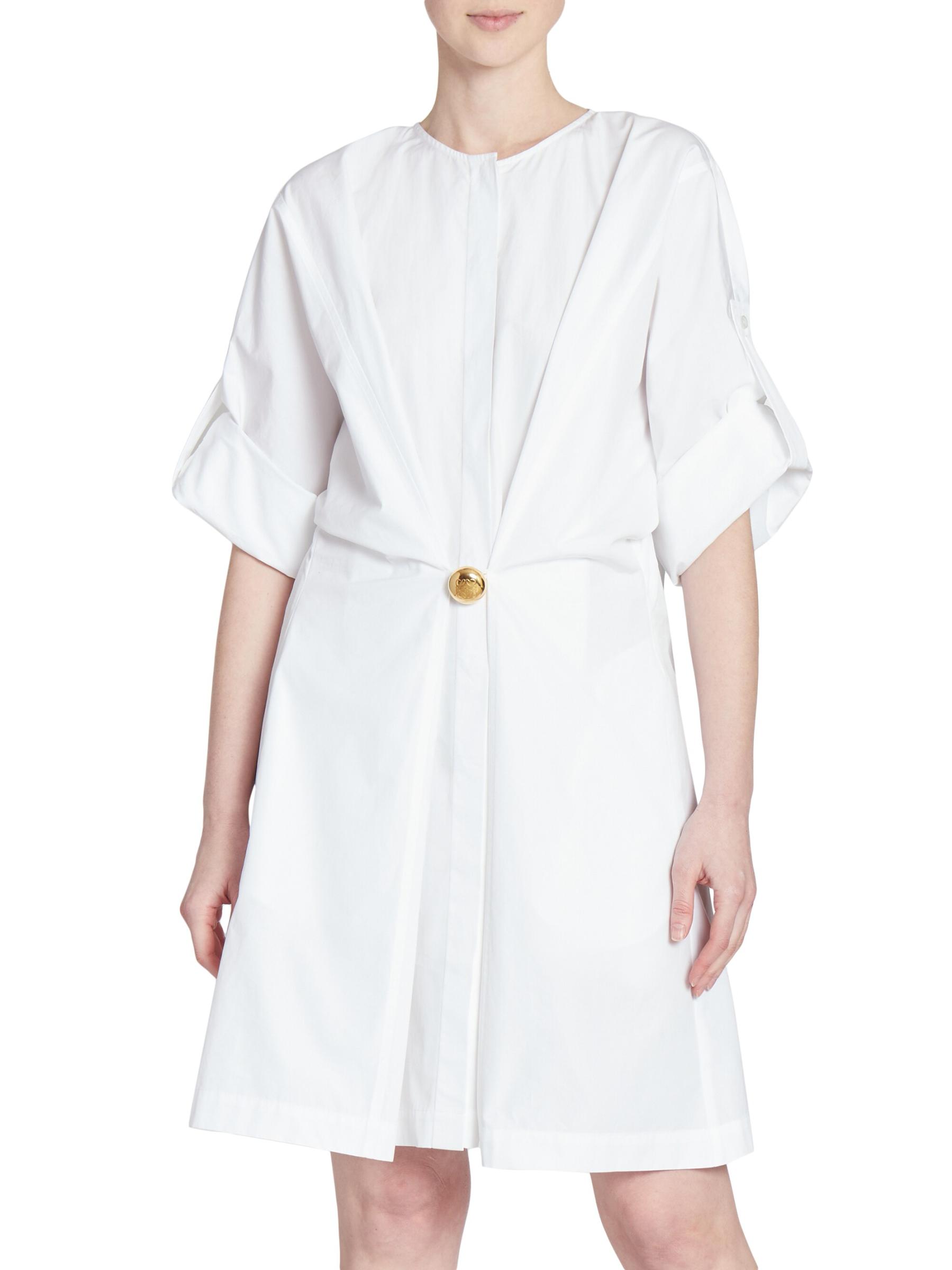 【LOEWE】COTTON DRESS●S359Y09XG42140 Wrap dress in cotton Beige - LOEWE