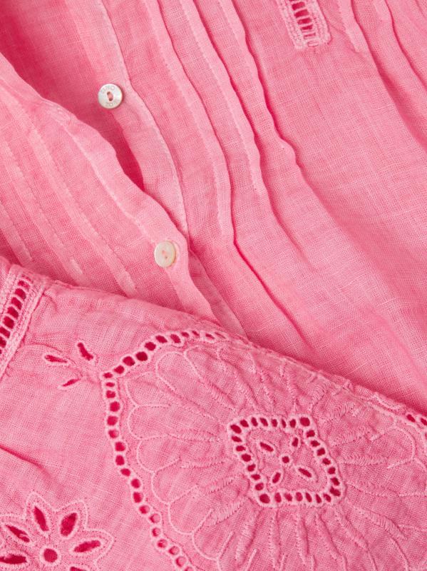 #5: قميص من الكتان مزيّن بالدانتيل - جيرانيوم سوفت فايد