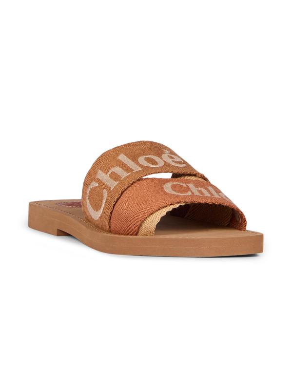 #2: صندل سلايد بشعار خشبي - كراميل