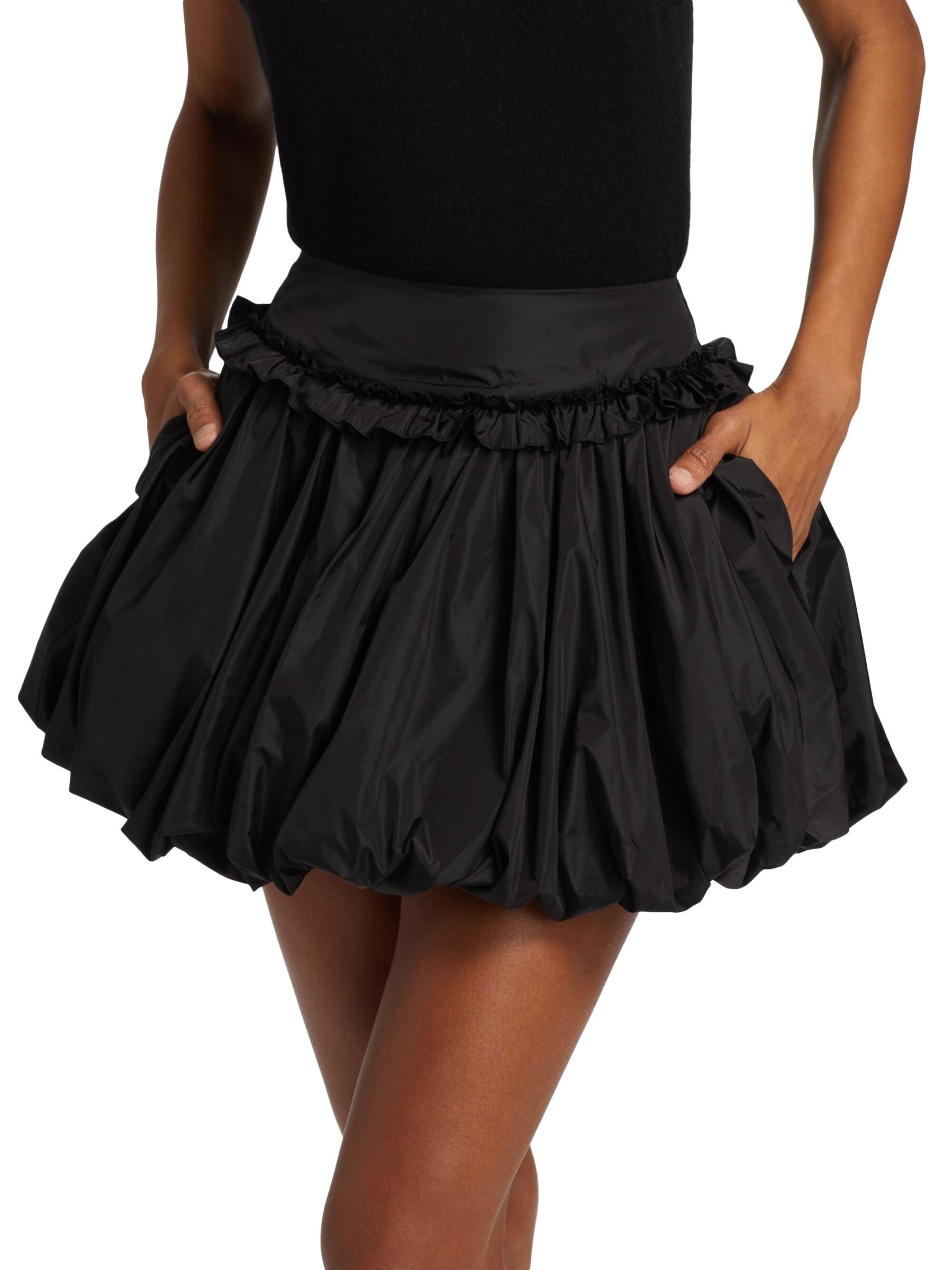 ミニスカート [SIMONE ROCHA]Gathered Bubble Mini Skirt Simone Rocha: Women's Bubble-Hem Mini Skirt (Black) | DSMNY