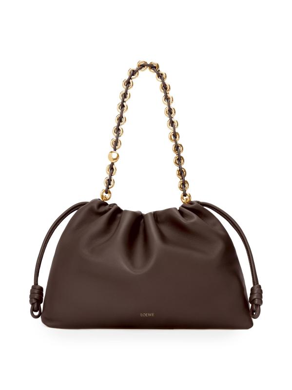 #4: حقيبة كتف كبيرة من جلد الفلامنكو - كستناء داكن