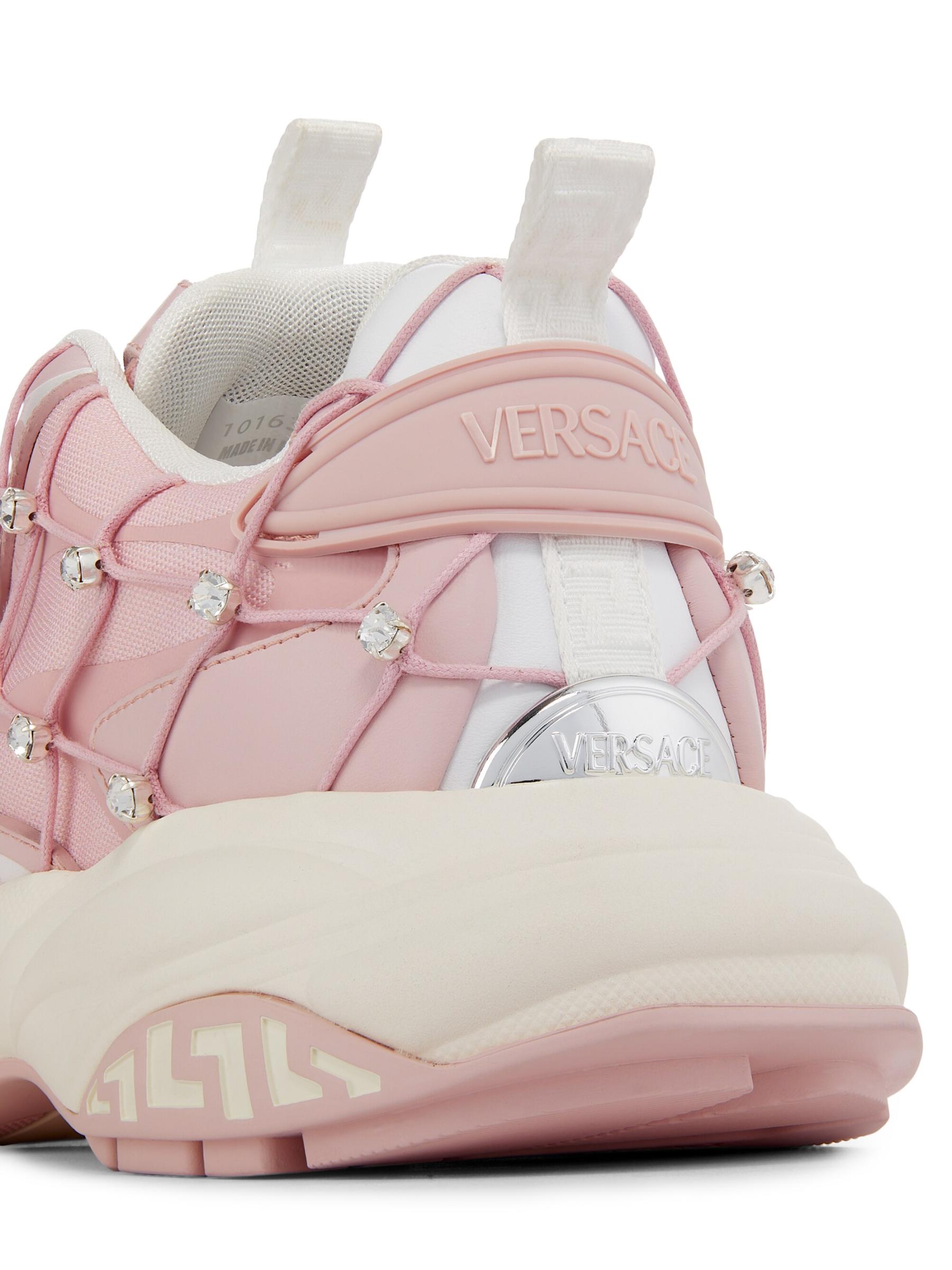 Shop Versace - V2 Mercury Crystal-Embellished Sneakers