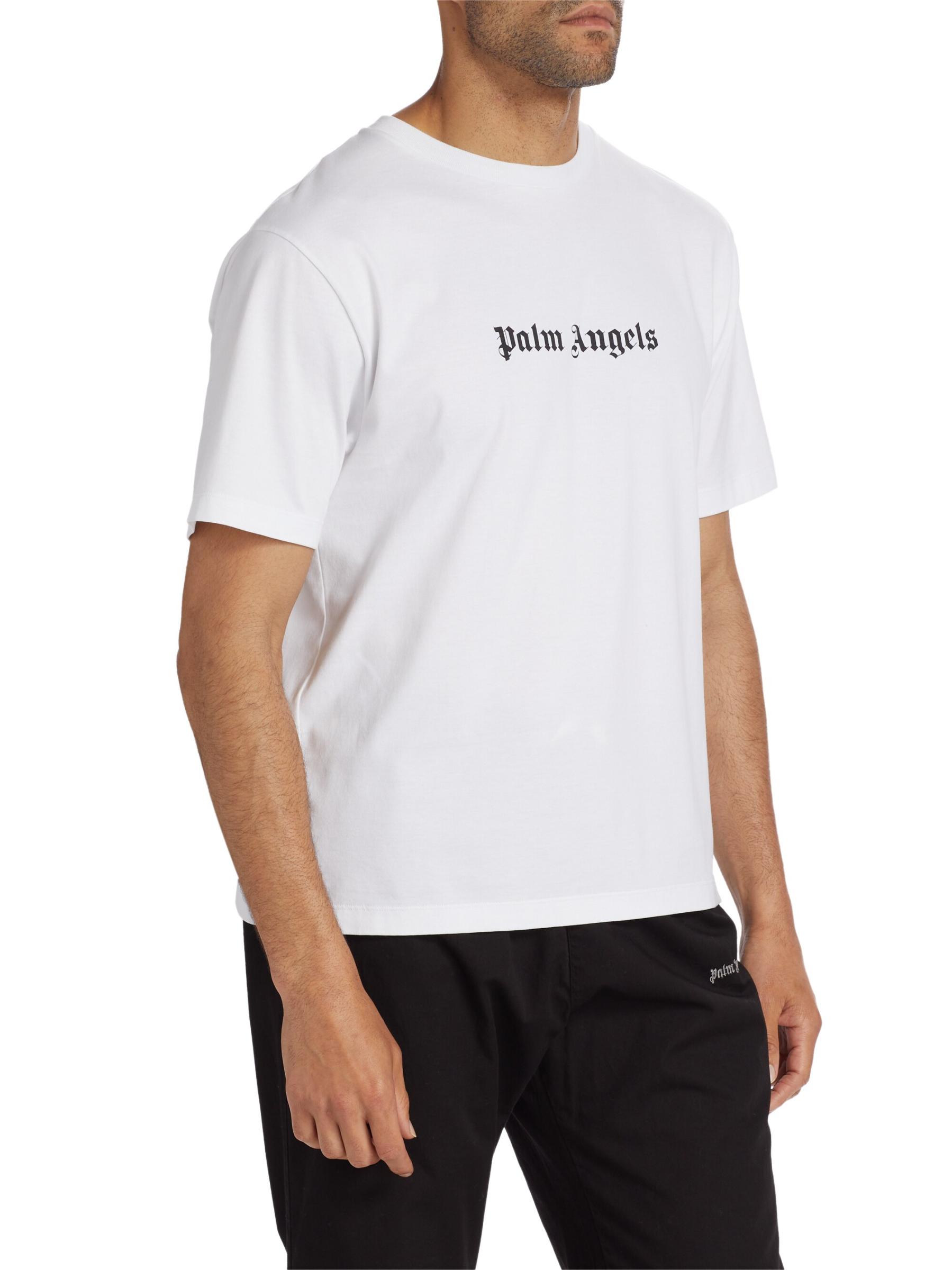 【Palm Angels】クラシック ロゴ スリム Tシャツ Palm Angels - クラシックロゴ・スリムフィットTシャツ を