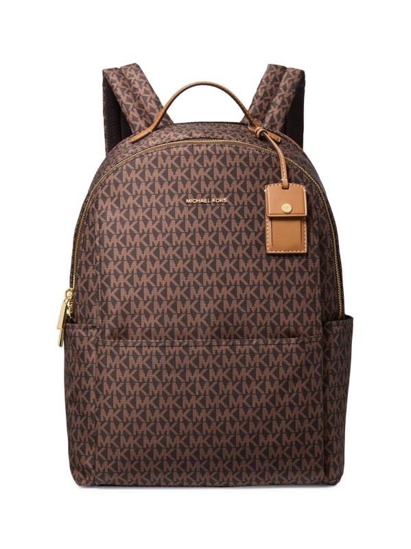 حقيبة ظهر مونوغرام كبيرة الحجم من السمور