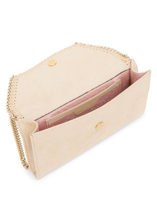 #4: محفظة فالابيلا إيكو اللامعة على شكل سلسلة من الشامواه - الذهب