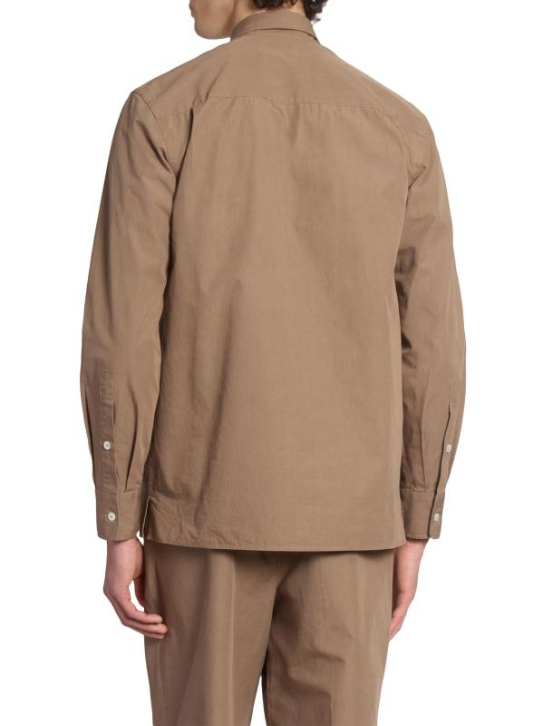 #4: قميص ليونيل من القطن البوبلين - خبز الزنجبيل