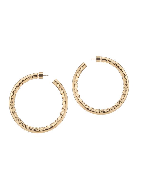 #3: أقراط دائرية مطلية بالذهب عيار 10 قيراط من جينيفر - أصفر + ذهبي