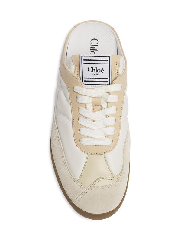 #5: حذاء Kick من الجلد والجلد المدبوغ Mule - وردي