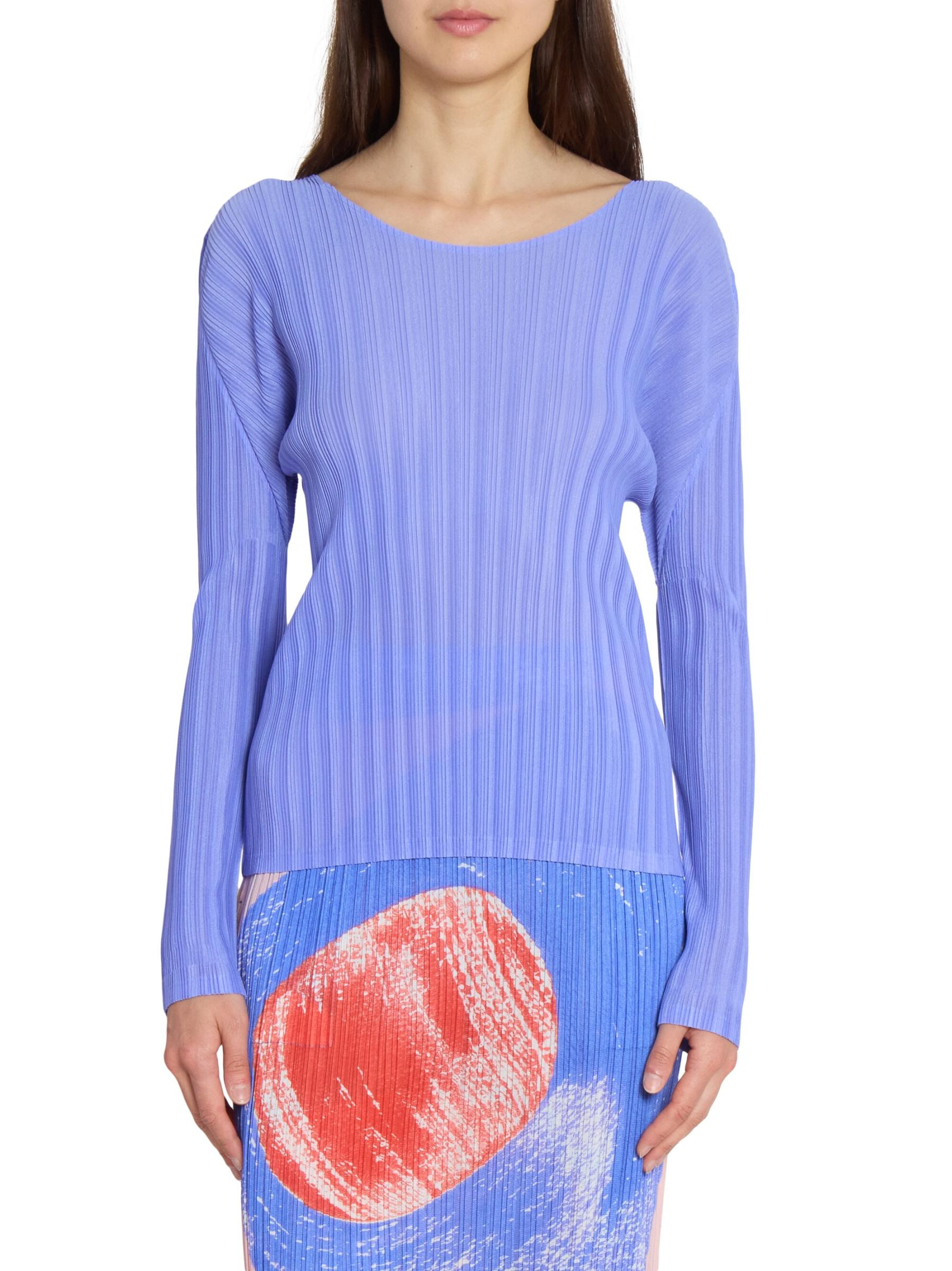 Pleats Please Issey Miyake - リブ・プリーツ2月トップ を