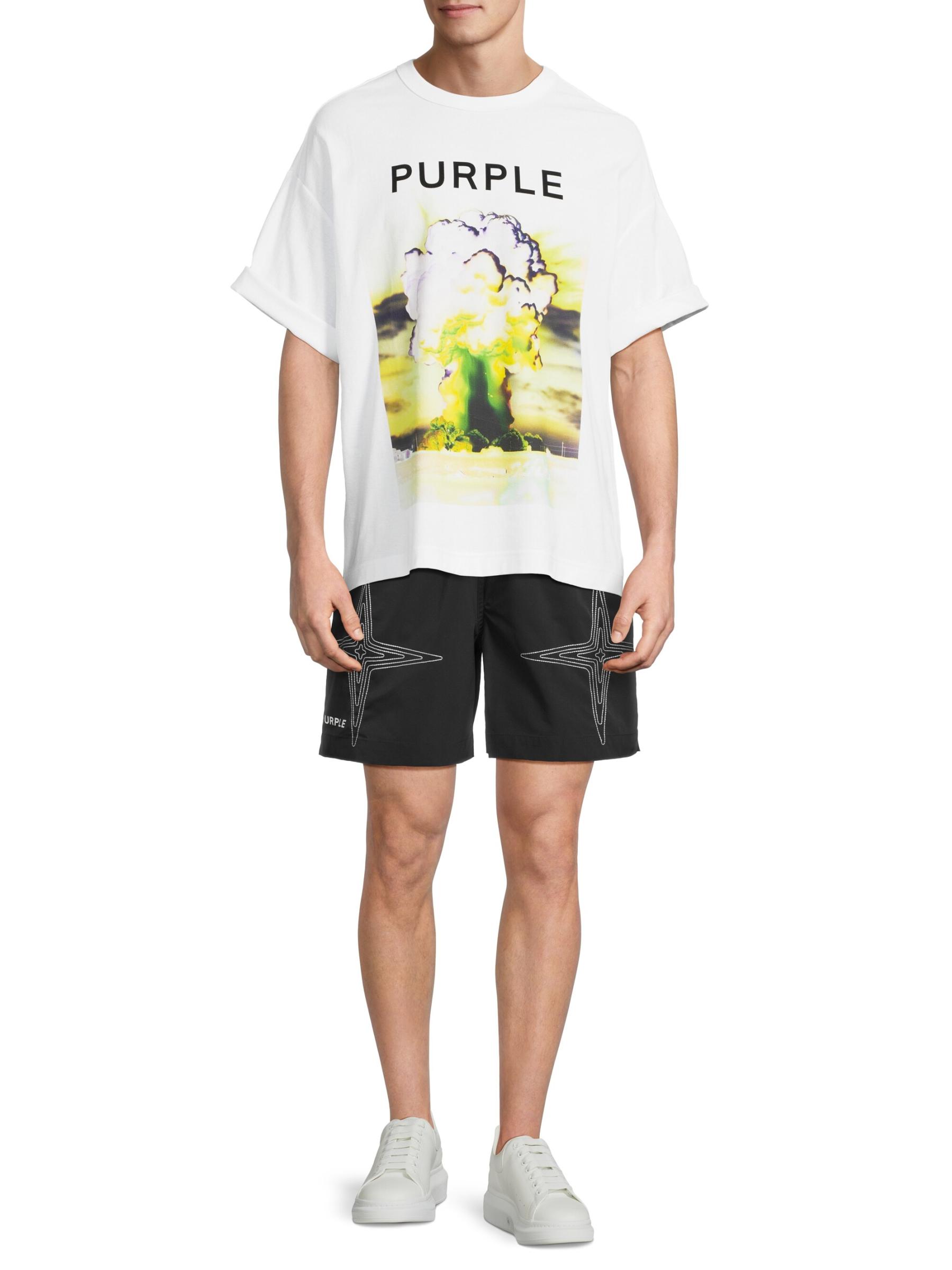 Purple Brand - グラフィック・テクスチャード・ジャージーT