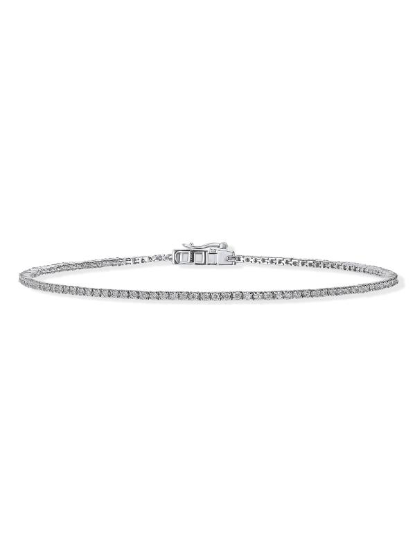 Skinny 14K White Gold 
0.64 TCW Diamond Tennis Bracelet