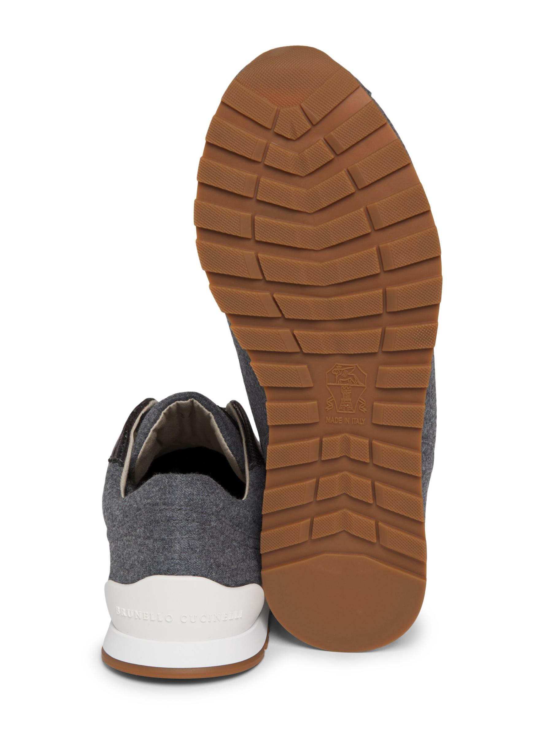 BRUNELLO CUCINELLI ロートップレースアップスニーカー Brunello Cucinelli - ウール・ロートップ・スニーカー を