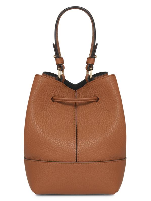 #6: حقيبة Osette كبيرة الحجم بحزام يلتف حول الجسم من الجلد - أسمر