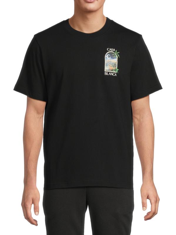 Casablanca 関税込 LAナイトプリントTシャツ Casablanca - LAナイト・プリント・クルーネックTシャツ を
