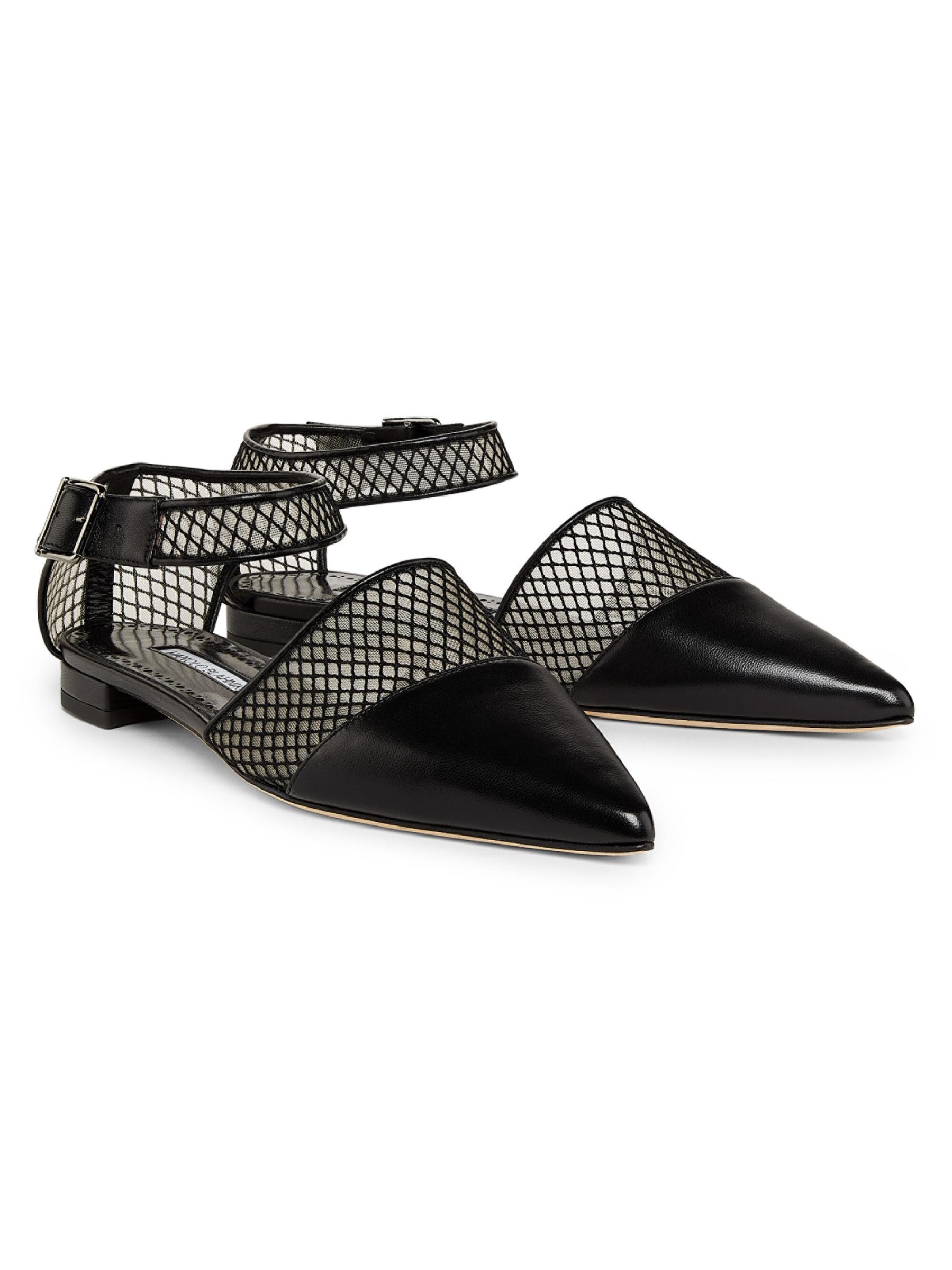 Manolo Blahnik - ジャテラ・ナッパ・レザー・フラットシューズ
